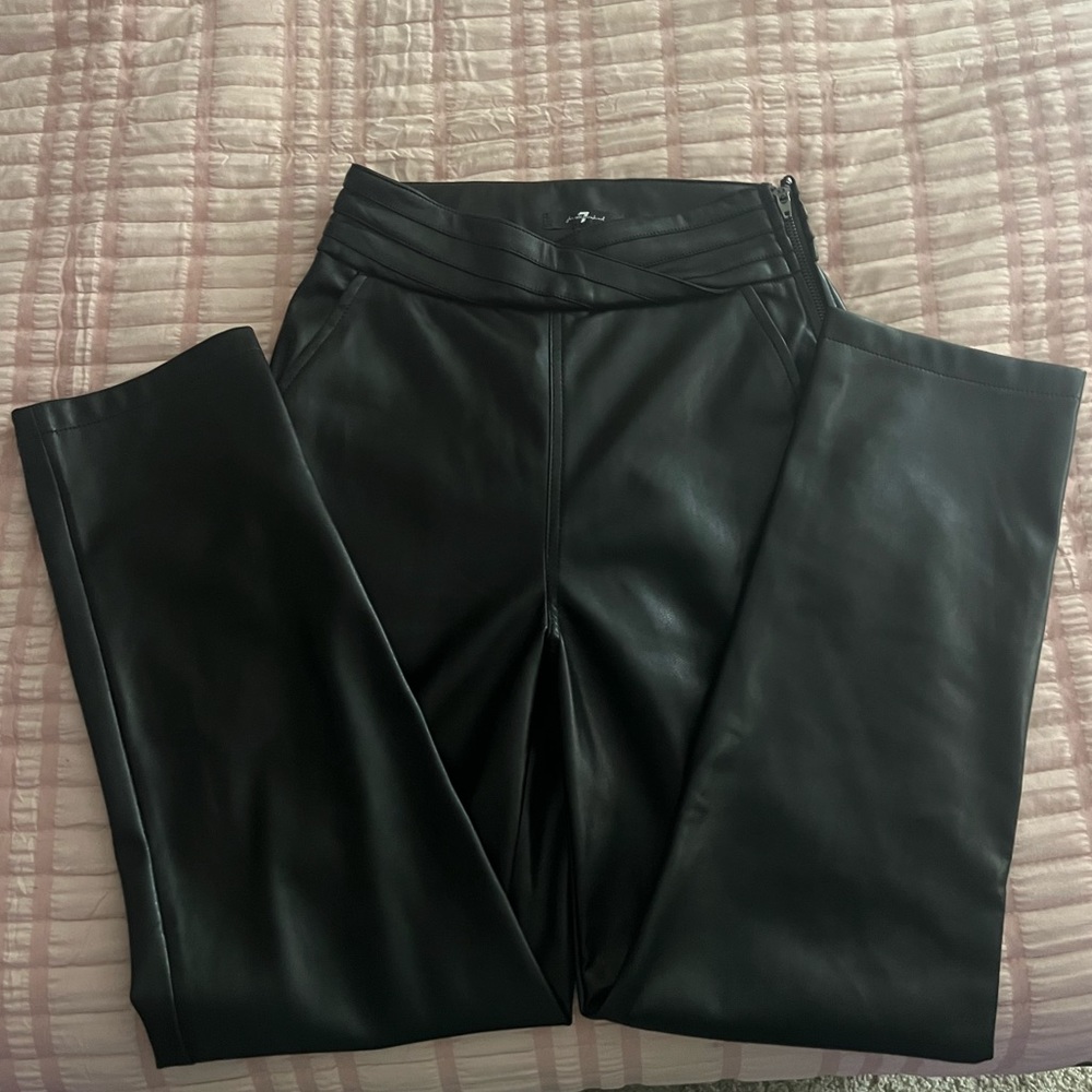 Faux leather pants